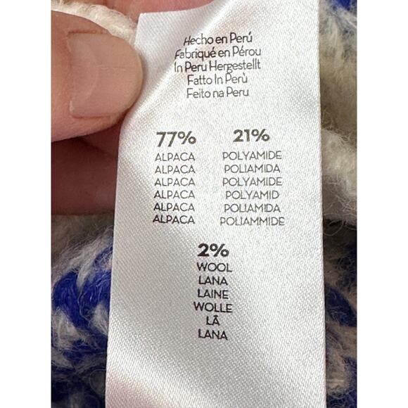 MOTHER The Crop Alpaca-Blend Animal Print Knit Sweater Large NWT - Picture 14 of 15